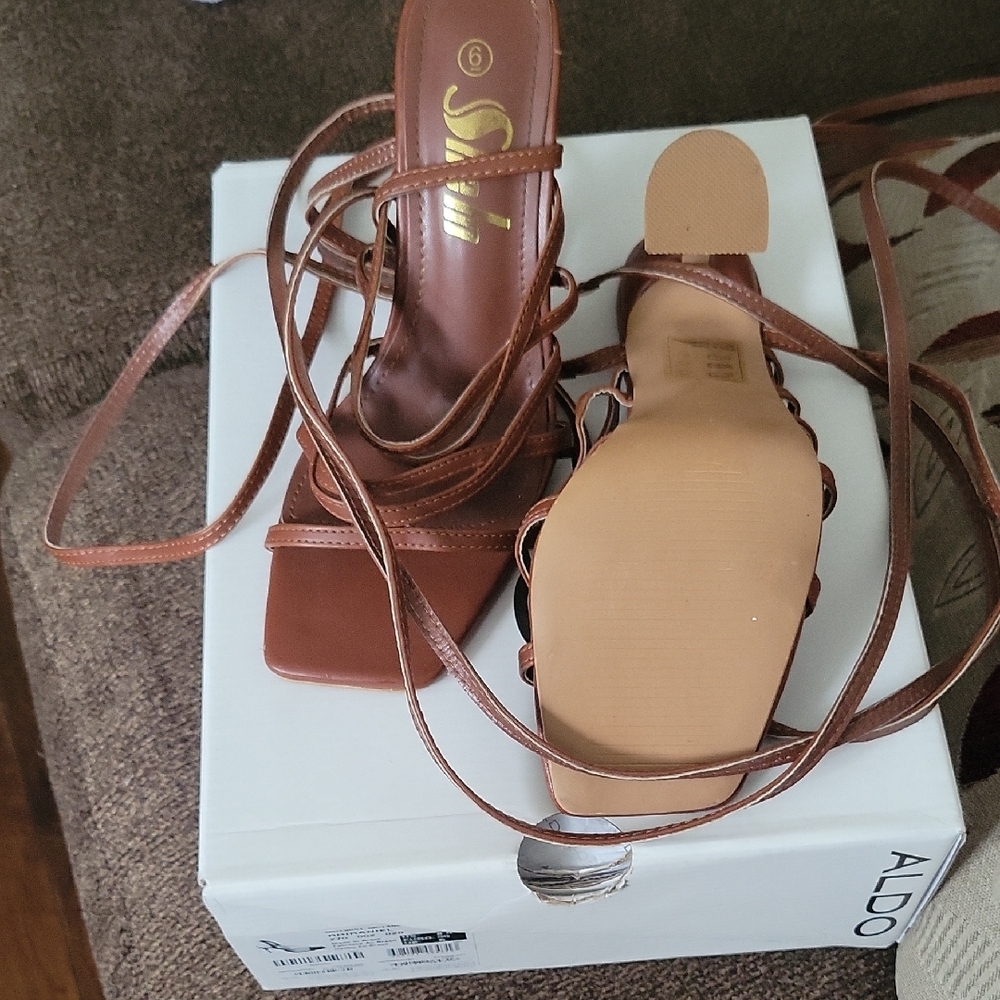 Aldo Women's Brown Strappy Sandals
